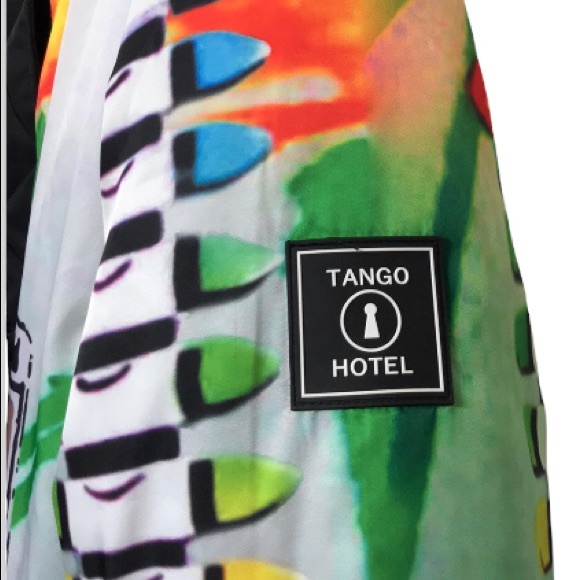 NWT—TANGO HOTEL Brandalised Boy With Teddy Bomber Jacket.. Size:Medium - Picture 4 of 13